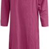 Women's Fall Fashion 2022 Casual Solid Color Loose Long Sleeves Pocket O-Neck Shirt Dress Sleeve - Image 4