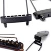 Alnicov Set of 6 String Archtop Jazz Guitar Rosewood Bridge Height Adjustable & Tailpiece Trapeze for Jazz Guitar Parts,Black - Image 7