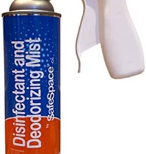 SafeSpace Disinfectant & Deodorizing Mist, Ultra-Fine Mist, Easy to Use Full Grip Handle, EPA Approved, Clean Scent (Pack of 12) 16.5 Fl oz Each