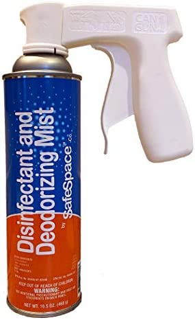 SafeSpace Disinfectant & Deodorizing Mist, Ultra-Fine Mist, Easy to Use Full Grip Handle, EPA Approved, Clean Scent (Pack of 12) 16.5 Fl oz Each