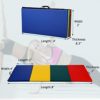 Dkeli Gymnastics Mat Yoga Mat Exercise Mat Folding Extra Thick Tumbling Mat for Home Gym with Carrying Handles 4'x8'x2 Anti-Tear Fitness Aerobics Crash Panel Mat for Kids, Adult - Image 3
