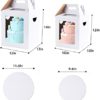 4 Pack Cake Boxes with Window and 4 Pack Cake Boards, Tall Cake Boxes with Windows In 2 Sizes (10x10x12) (12x12x14) and 4 Cake Boards. Large Tier Cake Boxes. - Image 2