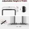 Dripex 1100lbs Adjustable Dip Bar Heavy Duty Steel Dip Station, Home Dip Stand with Two Safety Connectors, Parallel Bars Dip Equipment for Calisthenics, Strength Training - Image 3