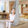Indoor Sensory Swing for Kids & Adults Cuddle Hammock Children with Autism ADHD Adjustable Aerial Yoga Chair Hanging Rope Cuddle Up to 440lbs - Image 3