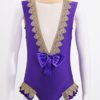 JEEYJOO Girls Ringmaster Showman Trapeze Costume Cosplay Party Fancy Dress Up Leotard with Cape Outfit Set - Image 2