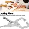 6in C Clamp Locking Pliers,Locking Pliers, Woodworking Quick Clamp Fixing Welding Multifunction Tool for Getting a Firm Grip on Bulky or odd-Shaped Items - Image 3
