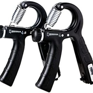 steelway Hand Grip Strengthener 2 Pack,Grip Strength Trainer, Finger Forearm Exerciser with Counter, Adjustable Resistance from 11-132 LB, Portable Exercise Equipment