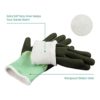COOLJOB Fleece Lined Winter Work Gloves, Thermal Warm Freezer Gloves, 100% Recycled Polyester Base, Cold Weather Gloves with Non Slip Grip, Thick Windproof Gloves, 1 Pair, Medium, Green - Image 3
