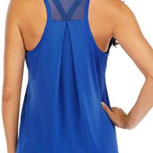 ICTIVE Workout Tops for Women Loose fit Racerback Tank Tops for Women Mesh Backless Muscle Tank Running Tank Tops
