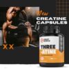 Creatine Monohydrate Capsules by Crazy Muscle - Easy to Swallow - High Absorption - Keto Friendly Three-Atine Blend for Muscle Endurance Growth and Repair - 5g of Creatine per Serving (30 Days) - Image 3