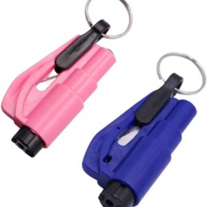 Emergency Keychain Car Escape Tool, Safety Hammer 2-in-1 Seatbelt Cutter and Window Breaker, for Women,Men (2 Pack)