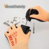 DEX FIT Nitrile Work Gloves FN330; Firm Non-Slip Grip; Thin & Lightweight; Durable & Foam Coated; Touchscreen Compatible; 3D-Comfort Fit; Machine Washable, Orange XS (6) 3 Pairs - Image 7