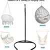 C-Shape Base Hanging Chair Hammock Stand - Powder Coated Construction for Egg Chair and Indoor/Outdoor Hammock Chairs, X-Large (Black) - Image 3