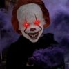 Scary IT Pennywise Clown Mask , Halloween Horror Clown Cosplay Mask, Suitable for Costumes Masks or Cosplay Prop Decoration Latex Mask (LED Light Up) - Image 7