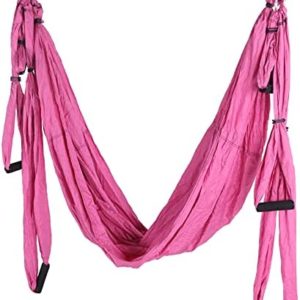 Tissting Aerial Yoga Swing Set 6 Handles Aerial Yoga Hammock Ceiling Hanging Yoga Sling for Improved Flexibility and Core Strength