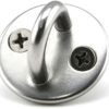 Heyous 4pcs M5 Round Pad Eye Plates Ceiling Wall Mount U Hook Anchor Hanger Stainless Steel Staple Ring Hook Boat Yacht Shade Sail Tie Down Rigging - Image 3