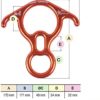 ProClimb 40kN Fall Rescue Big 8 Aluminum Descender with Bent-Ears Rappelling Gear Belay Device (Orange) - Image 5