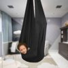 XMSM Adults Autism Sensory Therapy Swing, Cuddle Adjustable Indoor Hammock Aerial Yoga Seat, Has A Calming Effect On Children with Sensory Needs Integration (Color : Black, Size : 150x280cm/59x110in) - Image 2