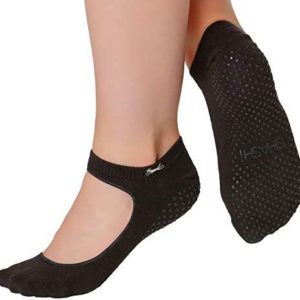 SHASHl Sweet Grip Socks for Women – Mary Jane Socks w/ Cut Out –Non Slip Socks – Workout Socks for Yoga, Pilates or Barre