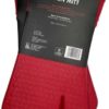 Silicone Oven Mitts, 2pk - Heat Resistant Silicone Oven Gloves to Safely Handle Hot Cookware Items - Flexible, Waterproof Silicone Gloves with Non-Slip Grip and Insulated Pockets - Red - Image 2