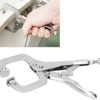 6in C Clamp Locking Pliers,Locking Pliers, Woodworking Quick Clamp Fixing Welding Multifunction Tool for Getting a Firm Grip on Bulky or odd-Shaped Items - Image 2