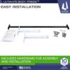 Ultimate Body Press 48 inch Steel Ceiling Mount Pull up Bar for 8 foot Ceilings with Sturdy Grip and 14 inch Risers, Accommodates up to 450 Pounds - Image 7