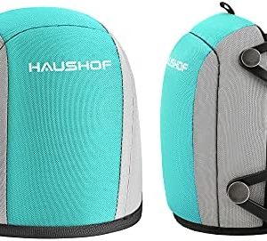 HAUSHOF Flooring & Roofing Work Knee Pads, Professional Kneepads with Foam Padding, Heavy Duty Double Straps and Adjustable Easy-Fix Clips, Comfortable Kneeling Cushion for Construction Work, Home Cleaning, Gardening