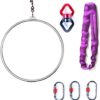 YOCAPE Lyra Rings Steel Circles Aerial Hoop 80cm-95cm 32mm Width for Yoga Pilates Exercises Aerial Lyra Hoops Include Accessories - Image 3