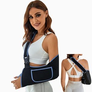 VISKONDA Arm Sling Shoulder Immobilizer - Rotator Cuff Support Brace - Comfortable Medical Sling for Shoulder Injury, Left and Right Arm, Men and Women, for Broken, Dislocated, Fracture, Strain (Large)