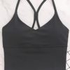 Women Sports Bras Longline Fitness Crop Tops Tank Gym Camisole Yoga Workout Running Shirts - Image 3