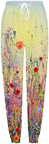 FORUU Ladies Yoga Pants Casual Fashion Retro Drawstring Pant Loose Printed Sports Trousers Stylish Workout Gym Pants - Image 6