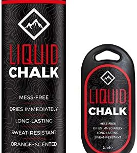 SURVIVOR Liquid Chalk – Liquid Grip for Rock Climbing, Weight Lifting, Bouldering, Gymnastics & More - Improves Grip During Workout Training Using Climbing Holds, Bars, & More