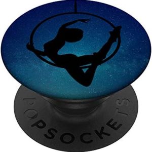 Aerial Hoop Lyra Circus Flow Arts Aerialist - Blue Sky Stars PopSockets PopGrip: Swappable Grip for Phones & Tablets