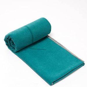 buradi Yoga Towel [72" x 24"], Yoga Mat Towel, Hot Yoga Towel wth Alignment Marks, Soft, Sweat, Fast Drying, Yoga mats Non Slip Pockets Design, Perfect for Hot Yoga, Pilates or Yoga Mats