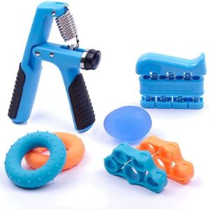Hand Grip Strengthener, 7 Pack Finger Exerciser Stretcher Trainer, Hand Gripper Strenghtheners Home Gym Accessories Workout Equipment Bands Resistance Relieve Wrist Pain