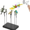 Painting Stand Base Holder and 12PCS Alligator Clip Sticks Set (with Durable Rubber Tips) Modeling Tools for Airbrush Spray, for Gundam Hobby Model Parts Assemble, for DIY Card Photo Memo… - Image 3