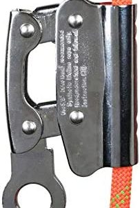 01 Self-Locking Rope Grab,Self-Braking Stop Descender Clamp Climbing Anti Fall Protection Equipment Rope Grab Ascender Fall Protection for Rocking Climbing Tree(Round Hole)