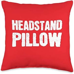 Yoga Headstand Pillows Headstand Yoga Head Stand Throw Pillow, 16x16, Multicolor