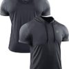 NELEUS Men's 3 Pack Running Shirt Mesh Workout Athletic Shirts with Hoods - Image 5