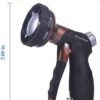 Wasser Vela Garden Heavy Duty Metal 6-Pattern Water Spray Pistol Hose Nozzle, Bronze-Color, Front Trigger, Soft Grip - Image 4