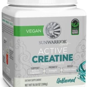 Creatine Monohydrate Powder | Muscle Building Pre Workout Vegan Keto Friendly Micronized & Easily Mixes 300g Tub (60 Serve) Active Creatine by Sunwarrior