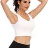YOGERSSY Longline Sports Bras for Women Wirefree Padded Sports Yoga Bra Gym Running Workout Tank Tops - Image 3