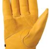 Wells Lamont mens Leather Work Gloves with Wrist Closure DIY Yardwork Construction Motorcycle Large Wells Lamont, Saddletan, Large Pack of 1 US - Image 2
