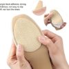 Self Adhesive Shoe Grips, Prevent Falling Anti Slip Shoes Pads Odor Free Firm Wallking Soft Silicone Noise Reduction for High Heels(Khaki) - Image 4