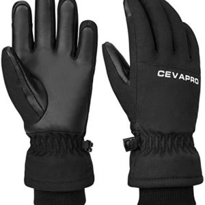 Cevapro Ski Gloves for Kids Winter Warm Gloves Non-Slip Waterproof Snow Gloves Outdoor Sports for Boys Girls