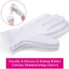 Moisturizing Gloves for Dry Hands Overnight, Selizo 3 Pairs 100 Percent White Cotton Gloves for Women Eczema, Hand Moisturizer Sleeping Spa Gloves for Eczema Dry Hands - Image 2