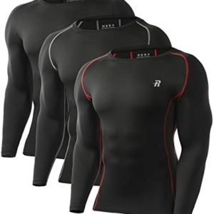 Runhit Compression Shirts for Men Long Sleeve Cool Dry Athletic Workout Tee Shirts Fishing Sun Shirts Sports Thermal Tights