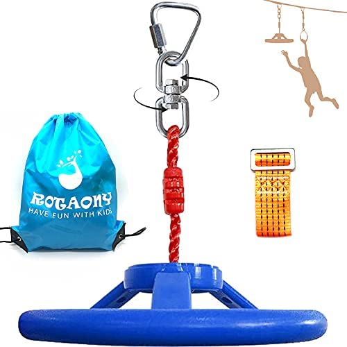 ROTAONY Ninja Wheel Obstacle for Kids, Ninja Course Attachments, Outdoor Ninja Warrior Training Equipment for Kids Outdoor Ninja Slackline Attachments