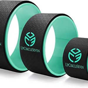 UpCircleSeven Yoga Wheel Set - Strongest & Most Comfortable Yoga Prop Wheel, 3 Pack for Back Pain and Stretching (12, 10, 6 inch)