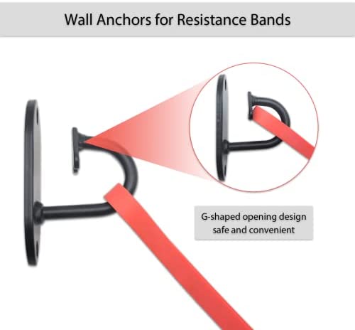 Prebene Resistance Band Wall Anchor, Workout Anchor for Resistance Bands, Home Gym, Fit for Body Weight Straps, Suspension Training, Exercise and Stretching, Yoga Swings - Image 3